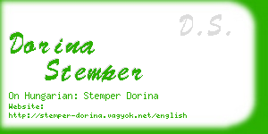 dorina stemper business card